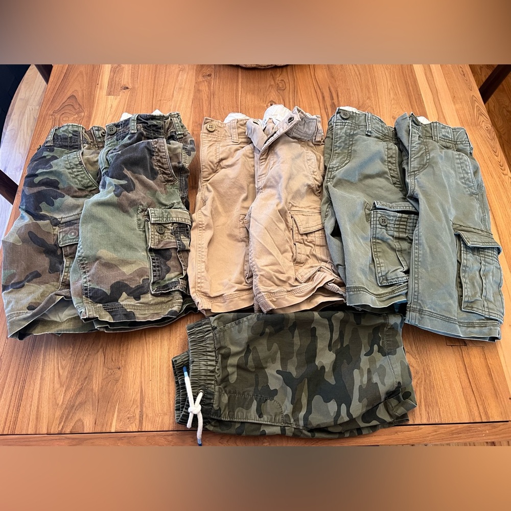 Gap Boys Short Lot of 7 size 8 slim, 1 small drawstring